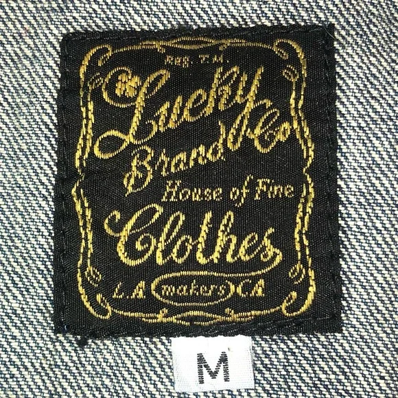 Lucky Brand Denim True Love is Forever Tattoo Jacket Medium - Picture 13 of 16